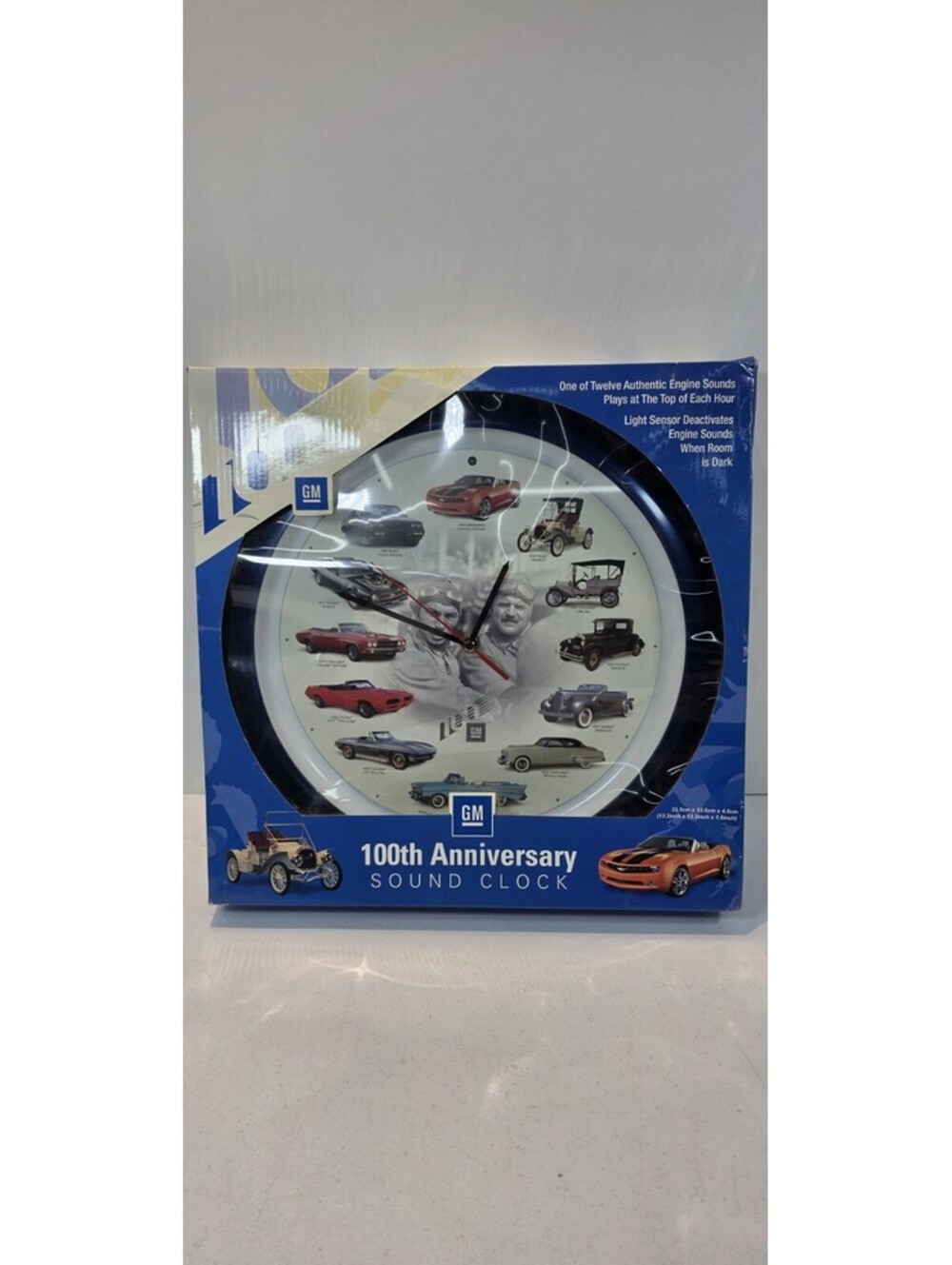 GM 100th Anniversary Sound Clock 12 Engine Sounds Chevrolet New in Box